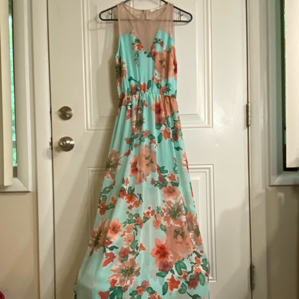 Long floral maxi dress